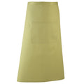 Lime - Front - Premier Unisex Colours Bar Apron - Workwear (Long Continental Style) (Pack of 2)
