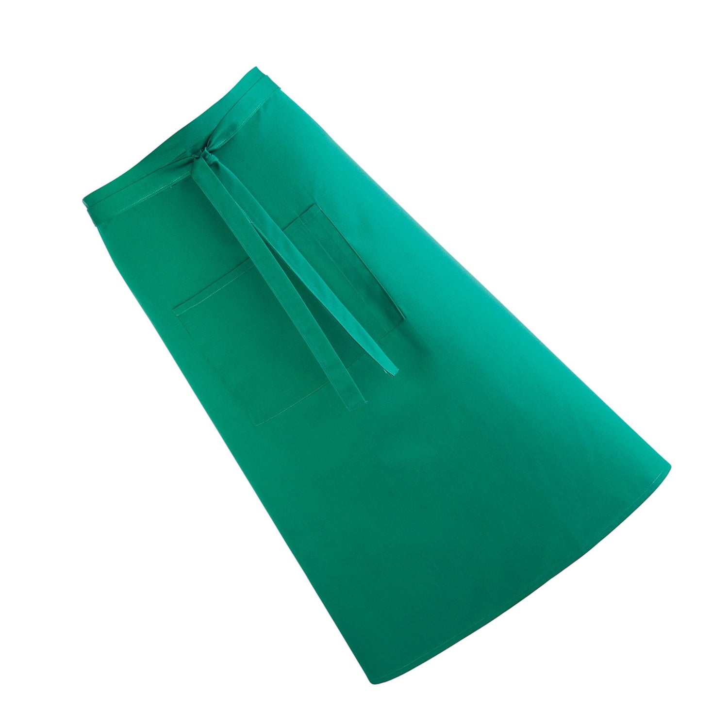 Emerald - Back - Premier Unisex Colours Bar Apron - Workwear (Long Continental Style) (Pack of 2)