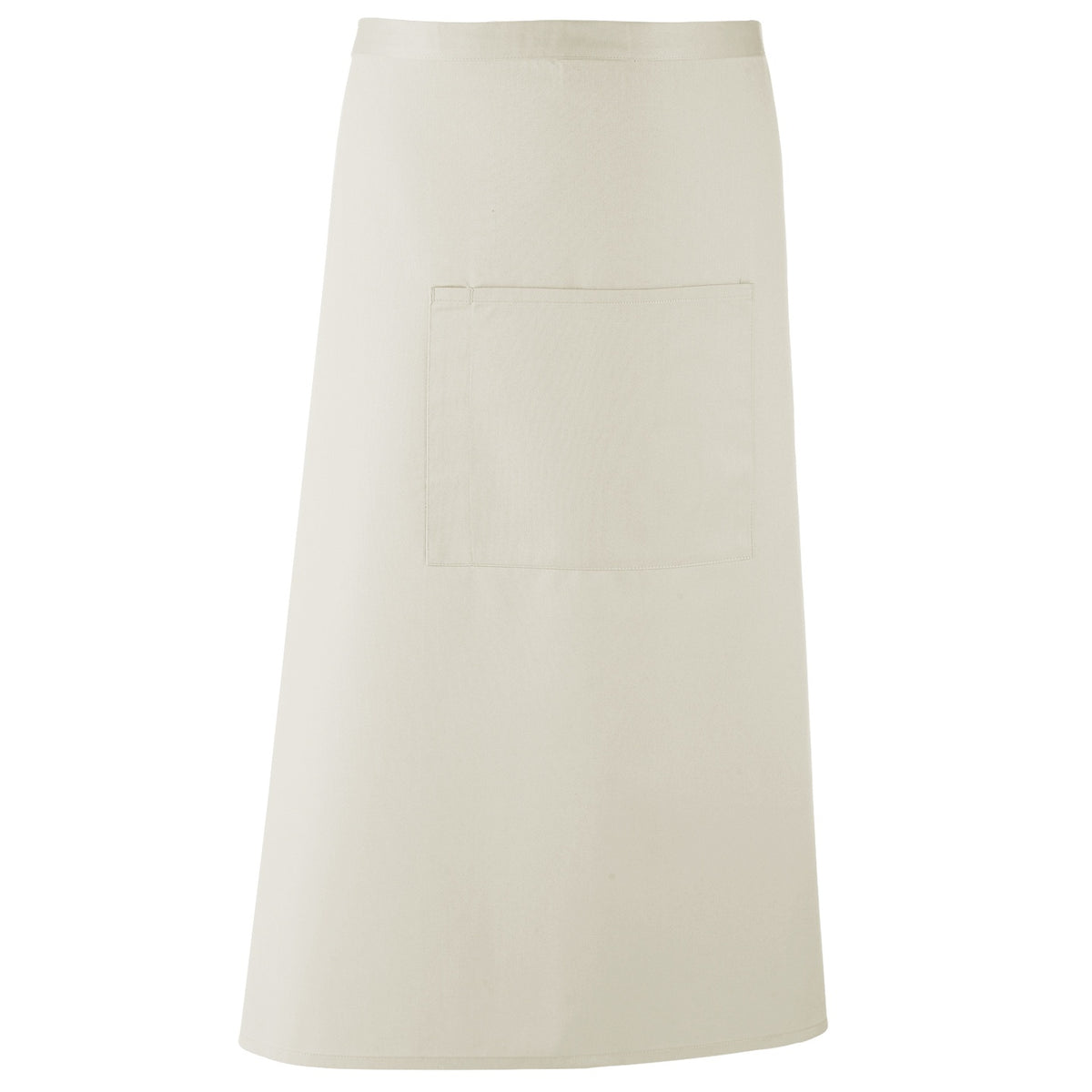 Natural - Front - Premier Unisex Colours Bar Apron - Workwear (Long Continental Style) (Pack of 2)