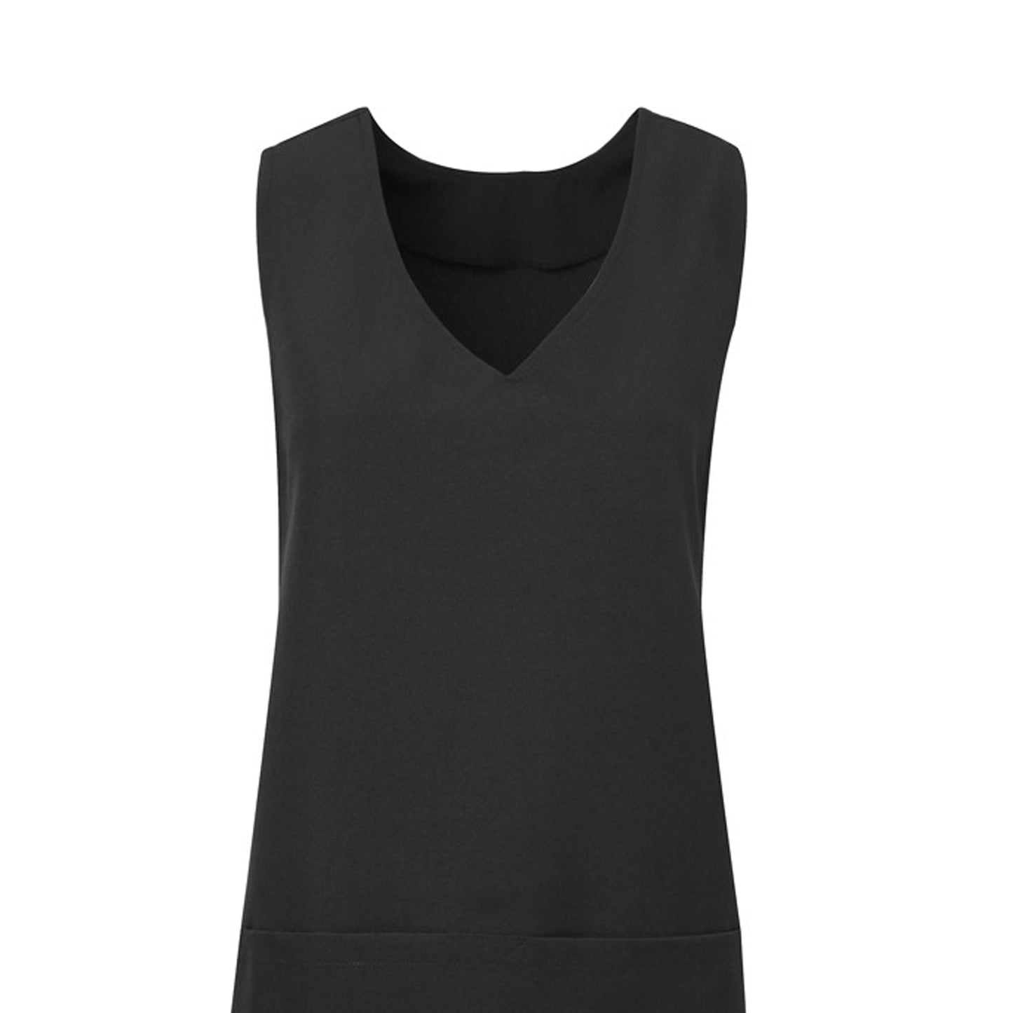 Black - Back - Premier Unisex Wrap-Around Tunic (Pack of 2)