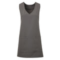 Dark Grey - Front - Premier Unisex Wrap-Around Tunic (Pack of 2)