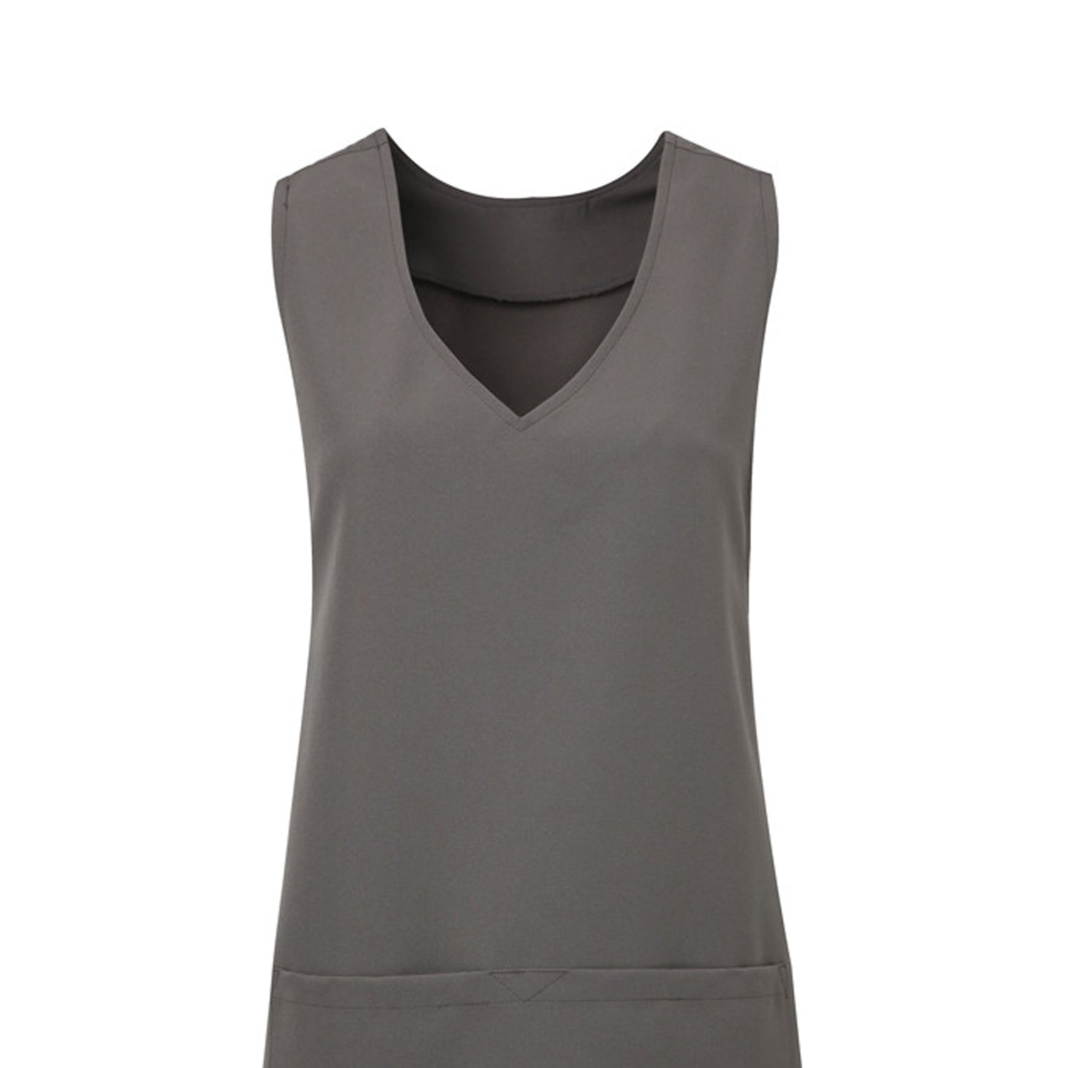 Dark Grey - Back - Premier Unisex Wrap-Around Tunic (Pack of 2)