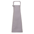 Silver - Front - Premier Unisex Calibre Heavy Cotton Canvas Bib Apron (Pack of 2)