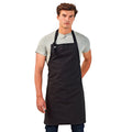 Black - Back - Premier Unisex Calibre Heavy Cotton Canvas Bib Apron (Pack of 2)