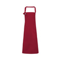 Burgundy - Front - Premier Unisex Calibre Heavy Cotton Canvas Bib Apron (Pack of 2)