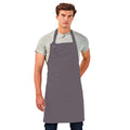 Dark Grey - Back - Premier Unisex Calibre Heavy Cotton Canvas Bib Apron (Pack of 2)