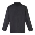 Black - Back - Premier Studded Front Long Sleeve Chefs Jacket - Chefswear (Pack of 2)