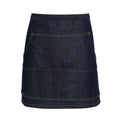 Indigo Denim - Front - Premier Jeans Stitch Denim Waist Apron (Pack of 2)