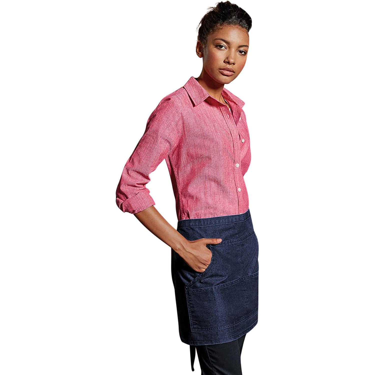Indigo Denim - Back - Premier Jeans Stitch Denim Waist Apron (Pack of 2)