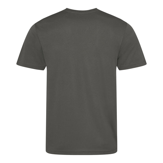 Charcoal - Back - AWDis Just Cool Mens Performance Plain T-Shirt
