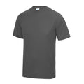 Charcoal - Front - AWDis Just Cool Mens Performance Plain T-Shirt