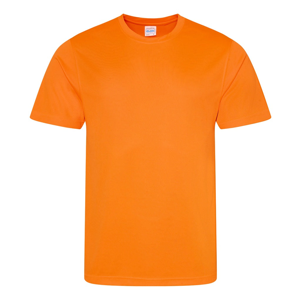 Electric Orange - Front - AWDis Just Cool Mens Performance Plain T-Shirt