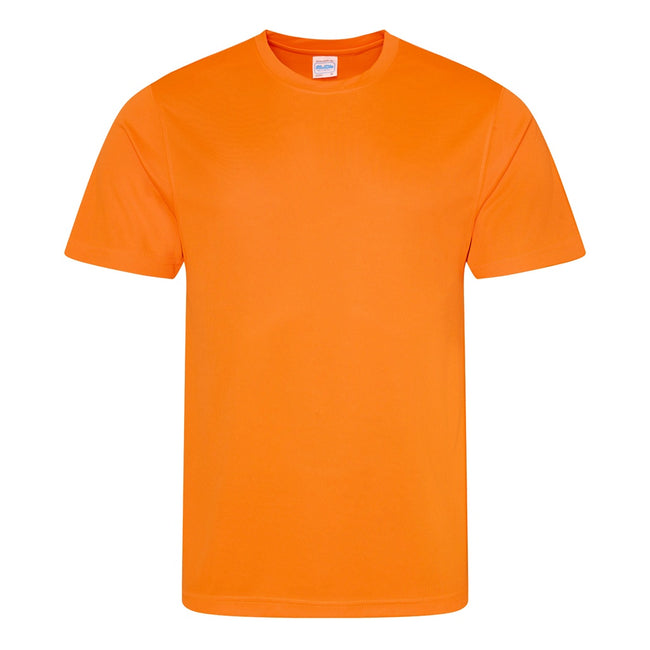 Electric Orange - Front - AWDis Just Cool Mens Performance Plain T-Shirt