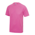 Electric Pink - Front - AWDis Just Cool Mens Performance Plain T-Shirt