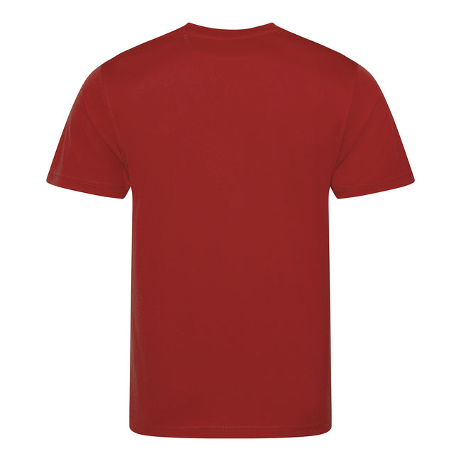 Fire Red - Back - AWDis Just Cool Mens Performance Plain T-Shirt