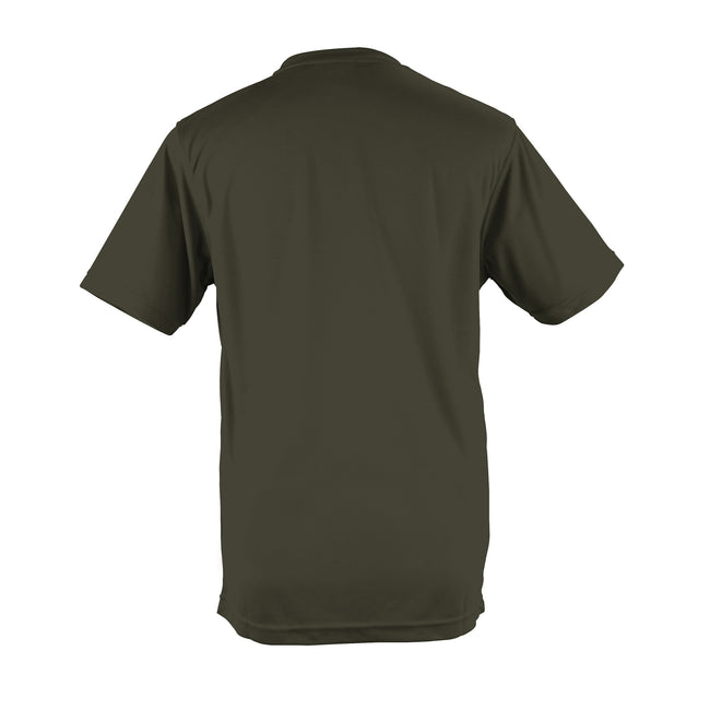 Olive - Back - AWDis Just Cool Mens Performance Plain T-Shirt