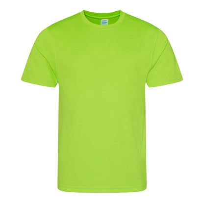 Electric Green - Front - AWDis Just Cool Mens Performance Plain T-Shirt