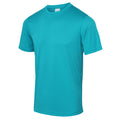 Turquoise Blue - Front - AWDis Just Cool Mens Performance Plain T-Shirt
