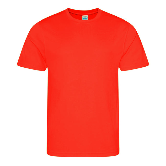 Orange Flame - Front - AWDis Just Cool Mens Performance Plain T-Shirt