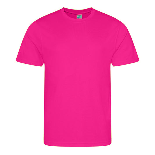 Hyper Pink - Front - AWDis Just Cool Mens Performance Plain T-Shirt