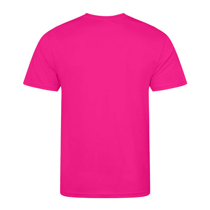 Hyper Pink - Back - AWDis Just Cool Mens Performance Plain T-Shirt
