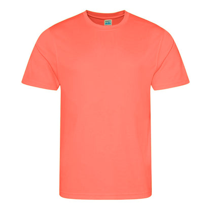 Peach Sorbet - Front - AWDis Just Cool Mens Performance Plain T-Shirt