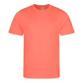 Peach Sorbet - Front - AWDis Just Cool Mens Performance Plain T-Shirt