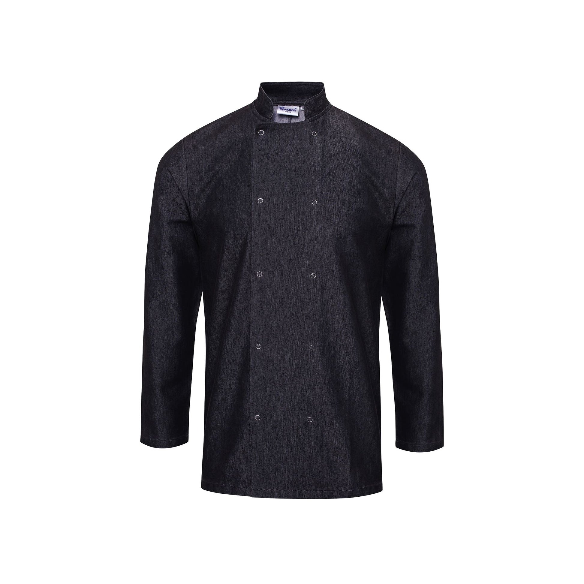 Black Denim - Front - Premier Unisex Denim Chefs Jacket (Pack of 2)