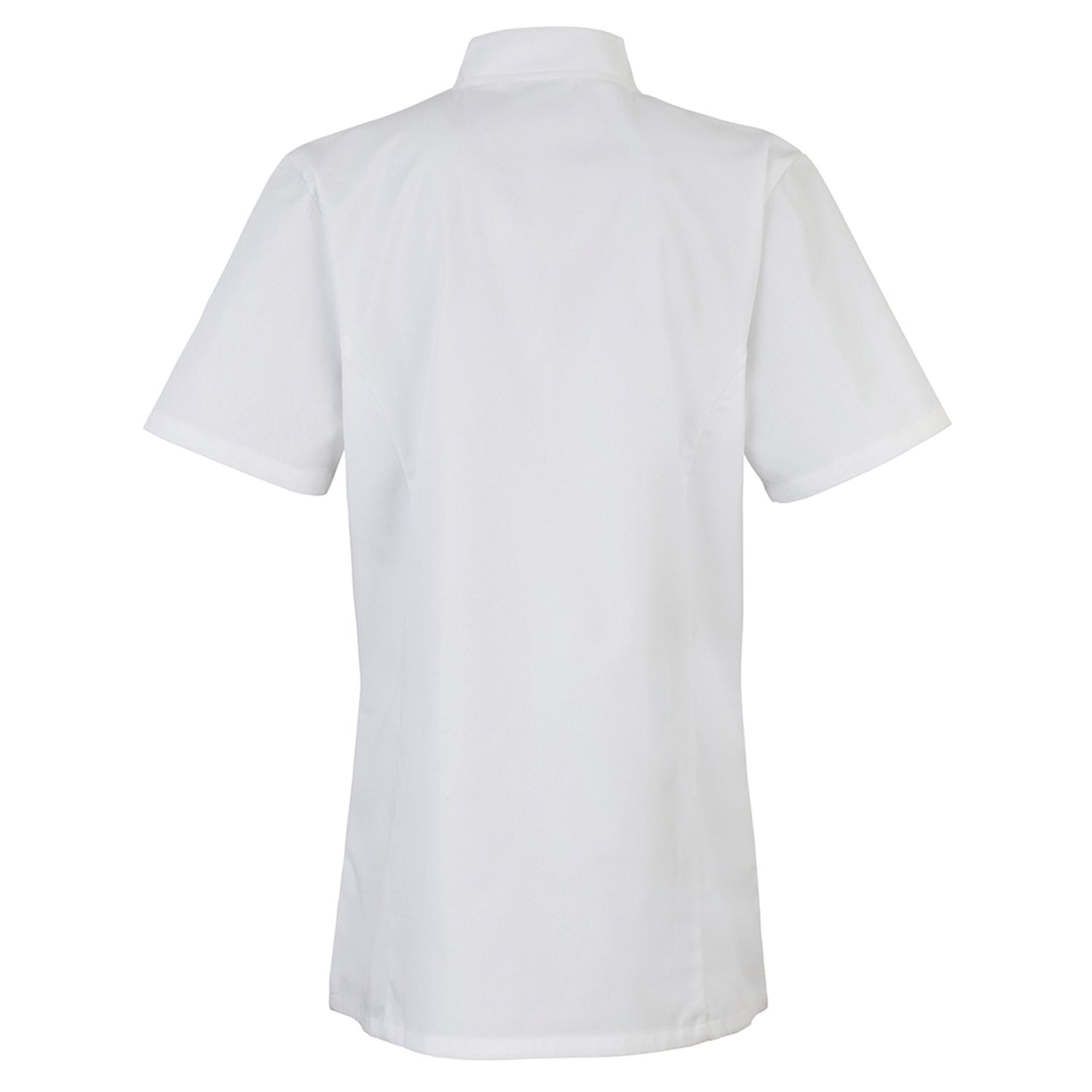 White - Back - Premier Womens-Ladies Short Sleeve Chefs Jacket - Chefswear (Pack of 2)