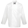 White - Front - Premier Unisex Chefs Jacket (Pack of 2)