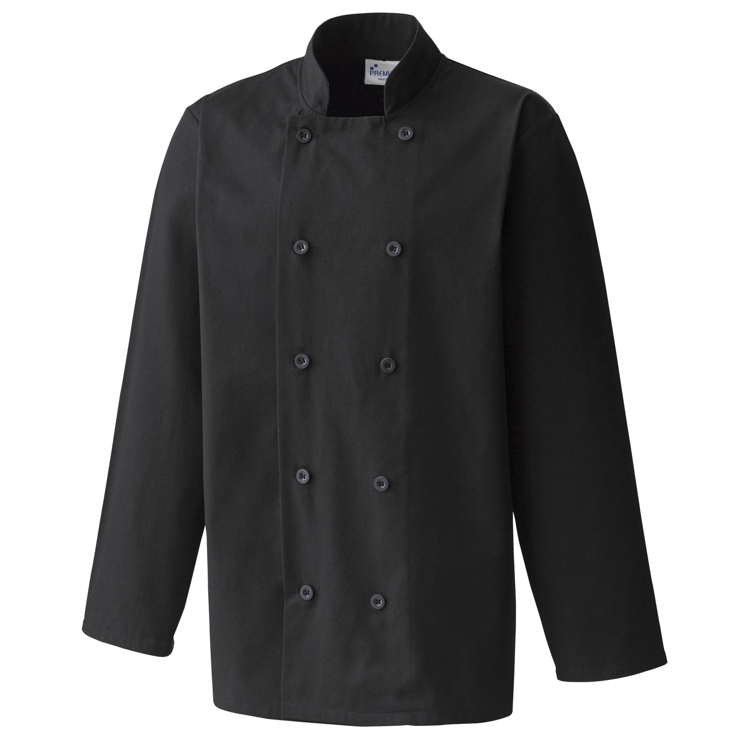 Black - Front - Premier Unisex Chefs Jacket (Pack of 2)