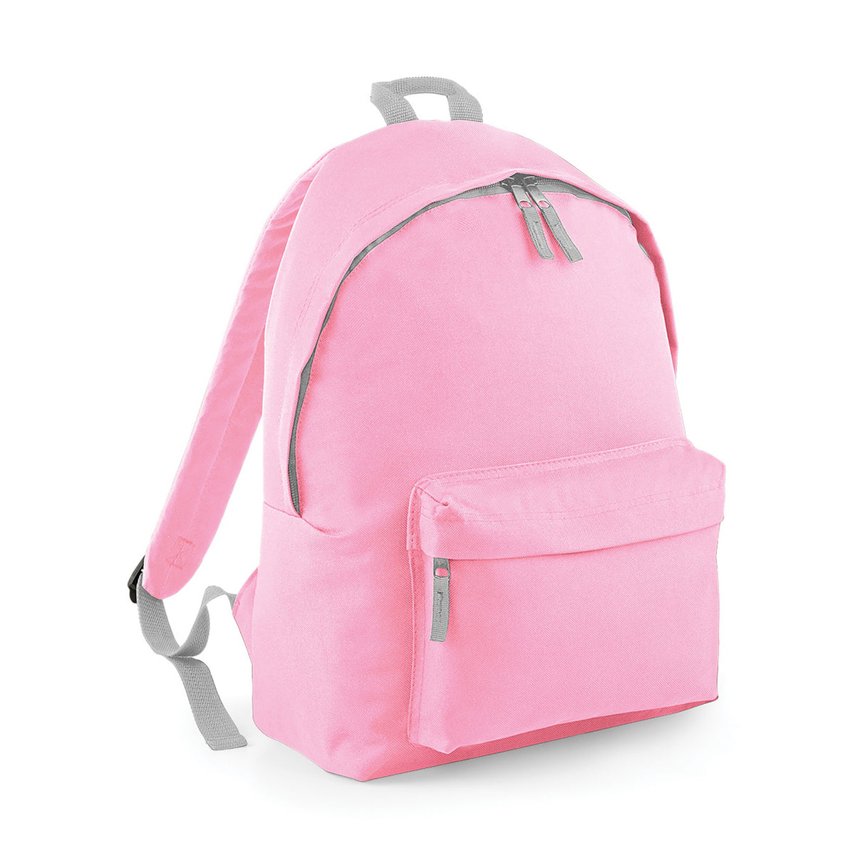 Classic Pink- Light Grey - Front - Beechfield Childrens Junior Fashion Backpack Bags - Rucksack - School (Pack Of 2)
