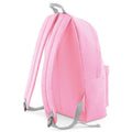 Classic Pink- Light Grey - Back - Beechfield Childrens Junior Fashion Backpack Bags - Rucksack - School (Pack Of 2)