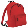 Bright Red - Front - Beechfield Childrens Junior Fashion Backpack Bags - Rucksack - School (Pack Of 2)