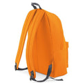 Orange- Graphite Grey - Back - Beechfield Childrens Junior Fashion Backpack Bags - Rucksack - School (Pack Of 2)