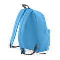 Surf Blue- Graphite grey - Back - Beechfield Childrens Junior Fashion Backpack Bags - Rucksack - School (Pack Of 2)