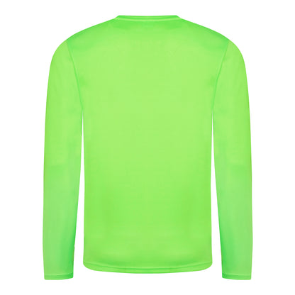 Electric Green - Back - AWDis Just Cool Mens Long Sleeve Cool Sports Performance Plain T-Shirt