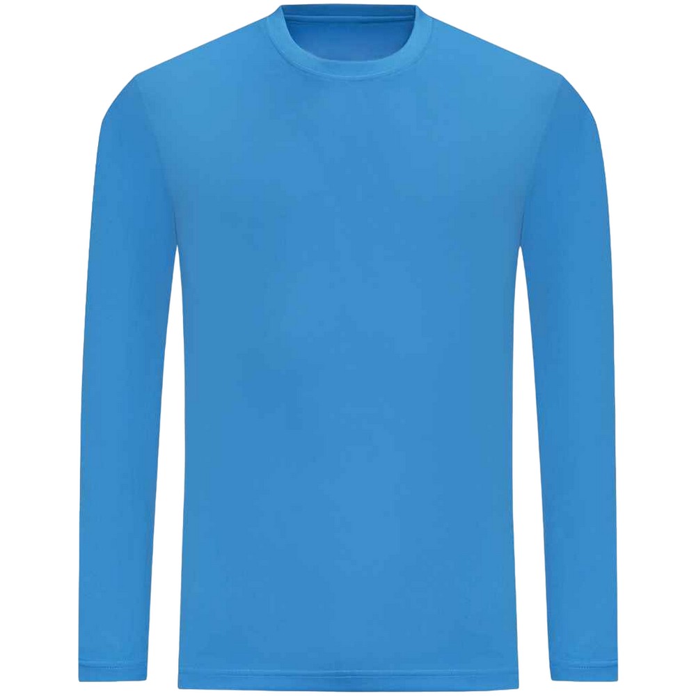 Sapphire Blue - Front - AWDis Just Cool Mens Long Sleeve Cool Sports Performance Plain T-Shirt