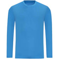 Sapphire Blue - Front - AWDis Just Cool Mens Long Sleeve Cool Sports Performance Plain T-Shirt