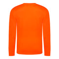 Electric Orange - Back - AWDis Just Cool Mens Long Sleeve Cool Sports Performance Plain T-Shirt