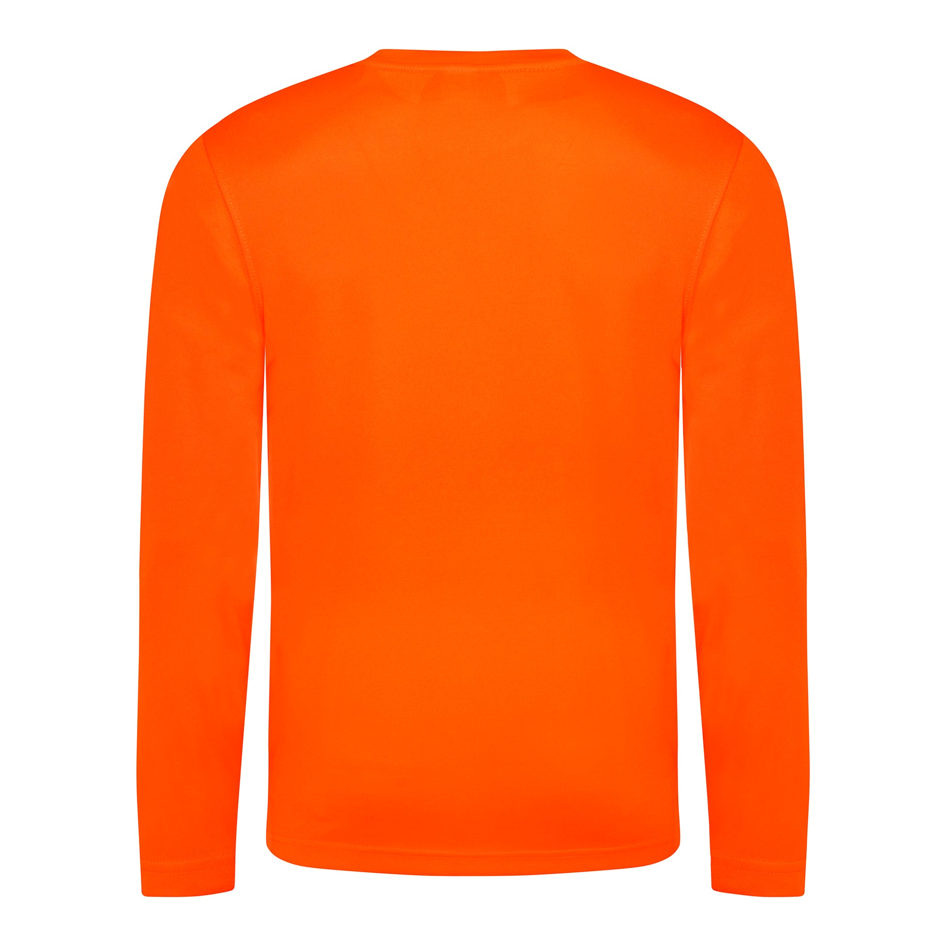 Electric Orange - Back - AWDis Just Cool Mens Long Sleeve Cool Sports Performance Plain T-Shirt