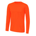 Electric Orange - Side - AWDis Just Cool Mens Long Sleeve Cool Sports Performance Plain T-Shirt