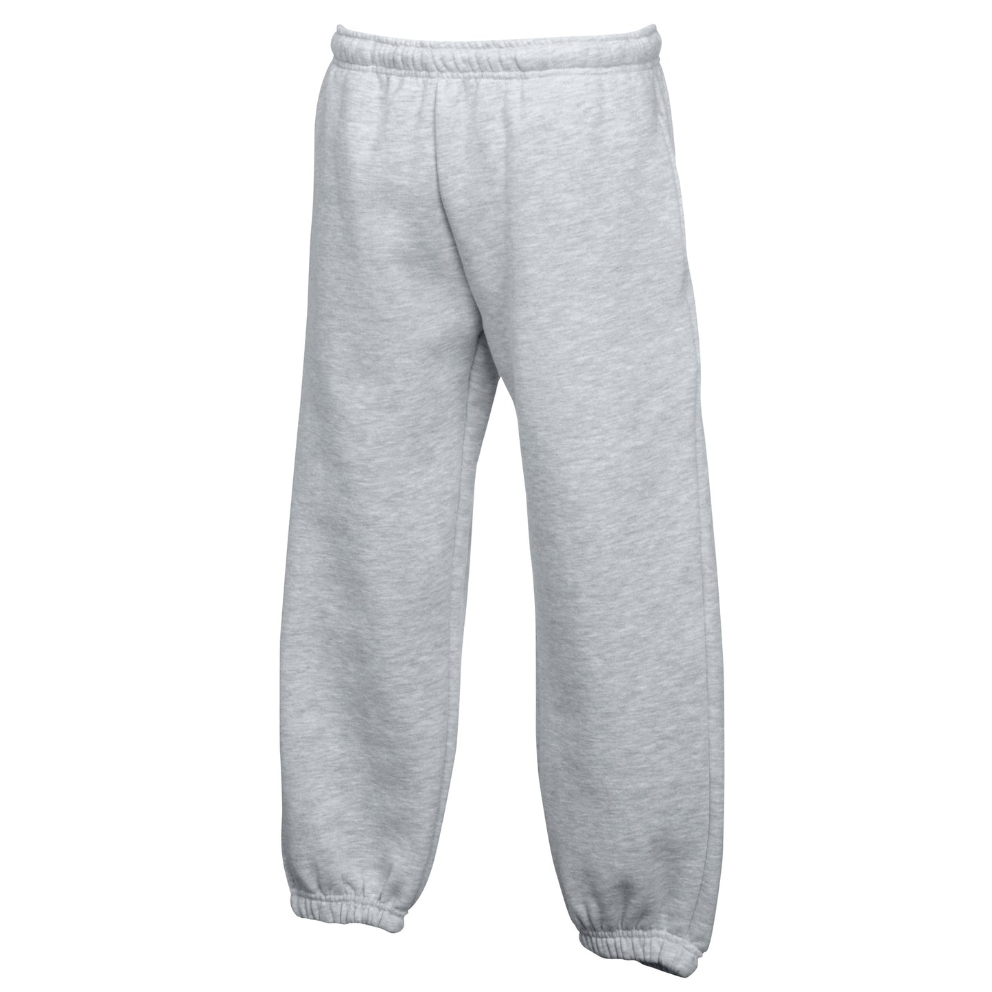 Heather Grey - Front - Fruit Of The Loom Kids Unisex Premium 70-30 Jog Pants - Jogging Bottoms (Pack of 2)