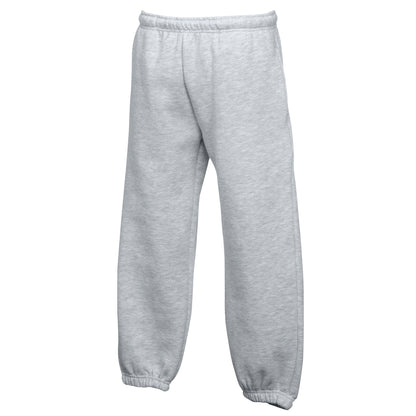 Heather Grey - Front - Fruit Of The Loom Kids Unisex Premium 70-30 Jog Pants - Jogging Bottoms (Pack of 2)