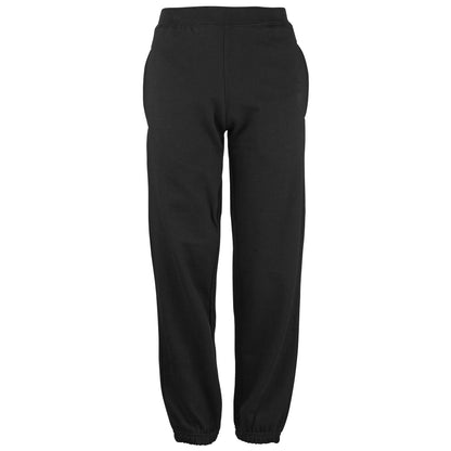 Jet Black - Front - Awdis Childrens Cuffed Jogpants - Jogging Bottoms - Schoolwear (Pack of 2)