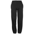 Jet Black - Front - Awdis Childrens Cuffed Jogpants - Jogging Bottoms - Schoolwear (Pack of 2)
