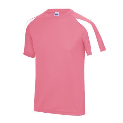 French Navy-Arctic White - Lifestyle - Just Cool Mens Contrast Cool Sports Plain T-Shirt