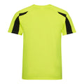 Electric Yellow-Jet Black - Back - Just Cool Mens Contrast Cool Sports Plain T-Shirt