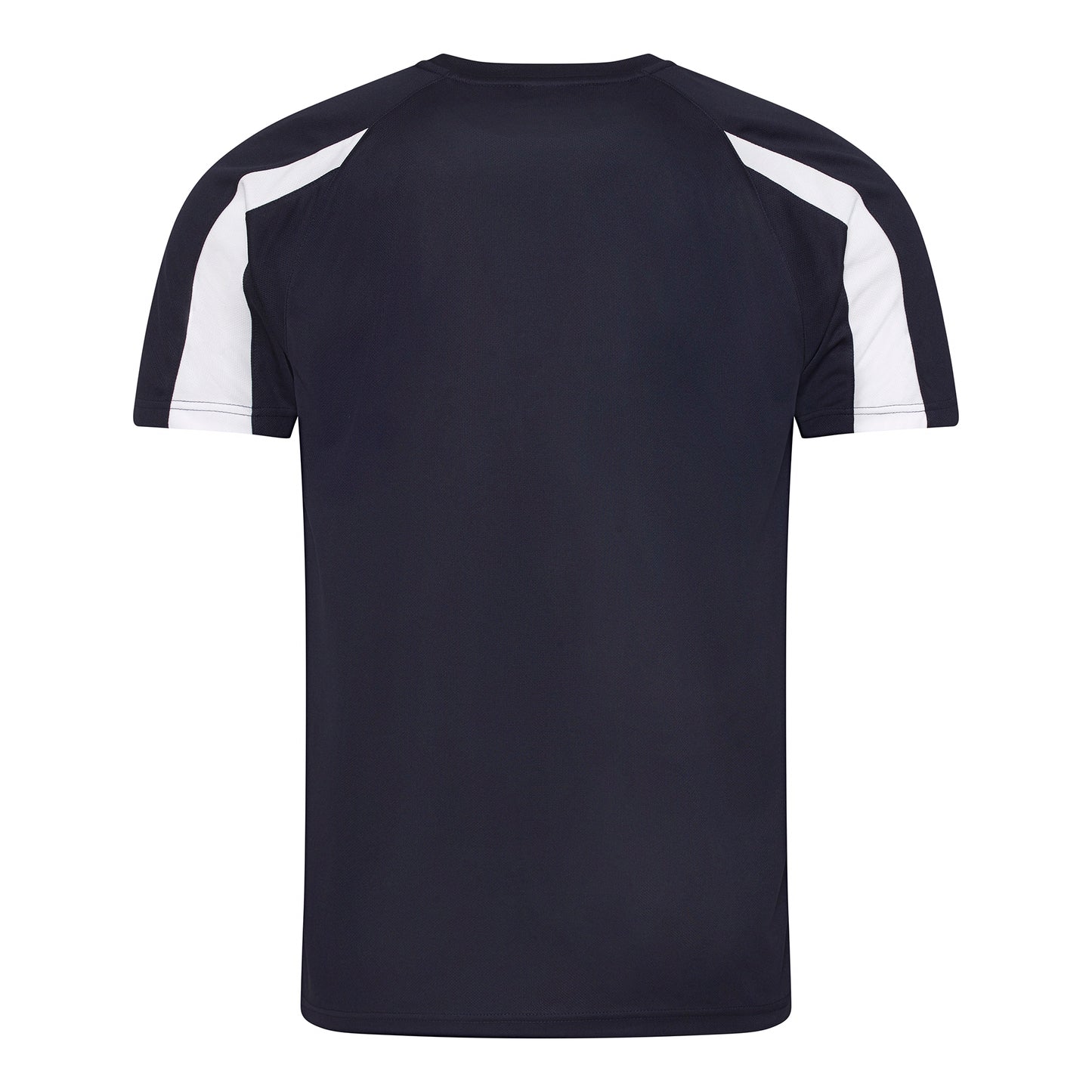 French Navy-Arctic White - Back - Just Cool Mens Contrast Cool Sports Plain T-Shirt