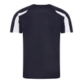 French Navy-Arctic White - Back - Just Cool Mens Contrast Cool Sports Plain T-Shirt
